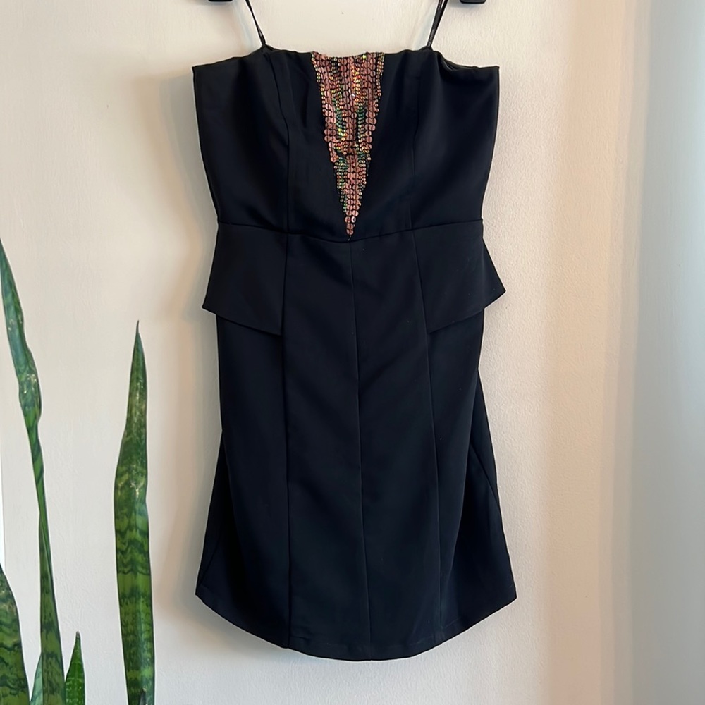 MM Couture XS strapless little black dress